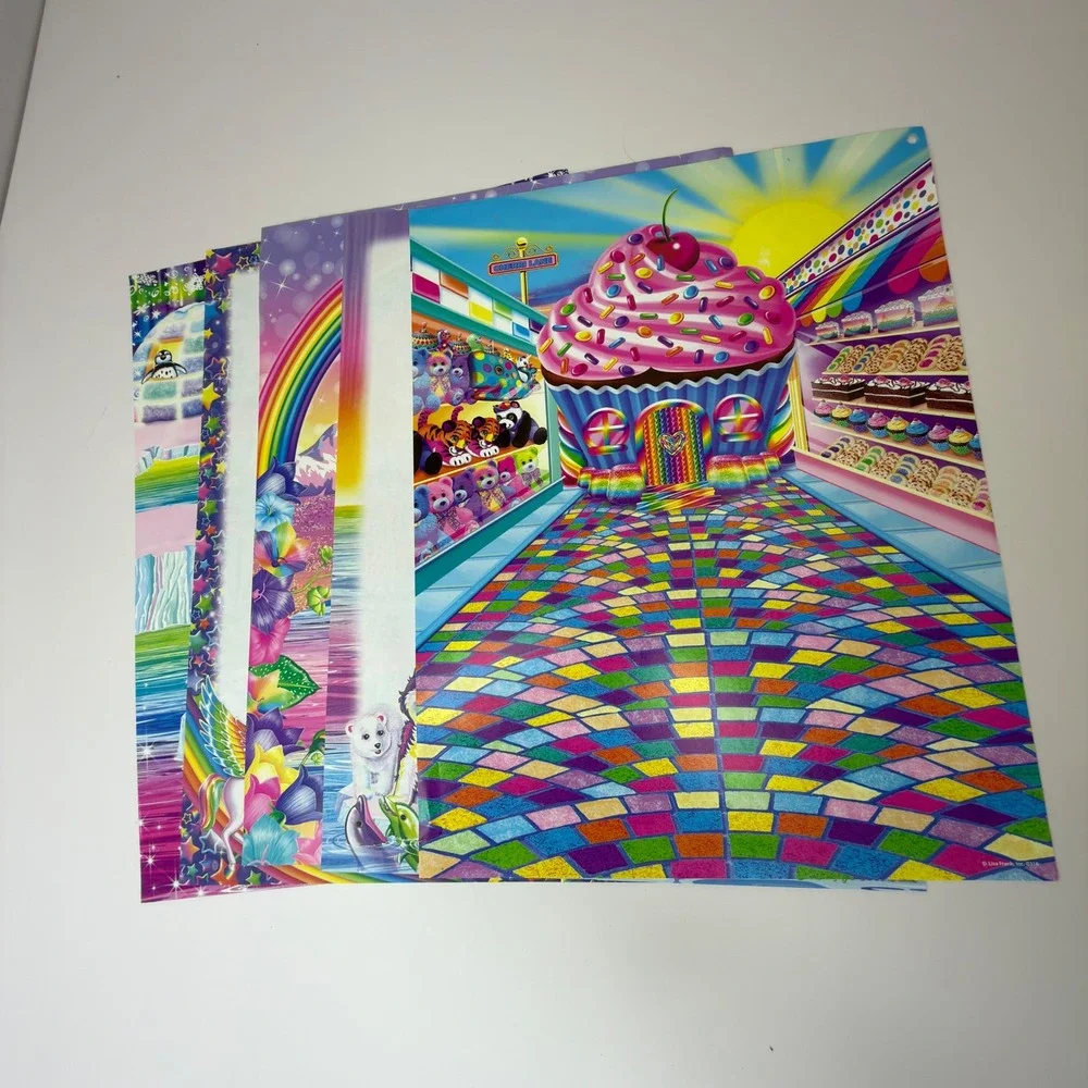 Lisa Frank Trifold Portfolio Organizer SK045 Rainbow Pegasus Leopard 2016